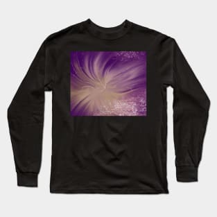 Purple with metallic lines - abstract Long Sleeve T-Shirt